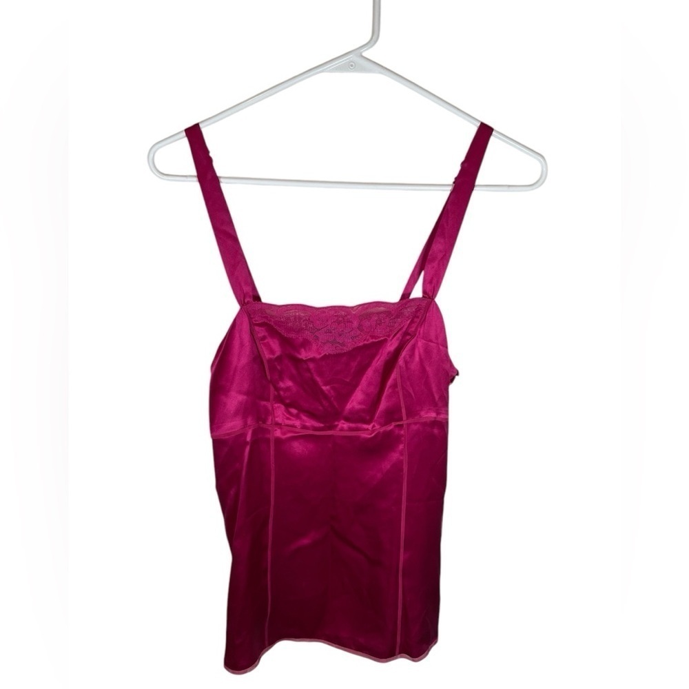 White House Black Market Hot Pink Satin Camisole